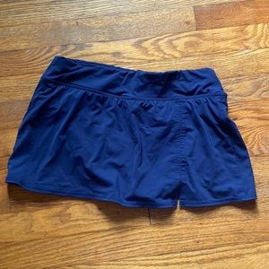 Lands End Navy Swim Skirt